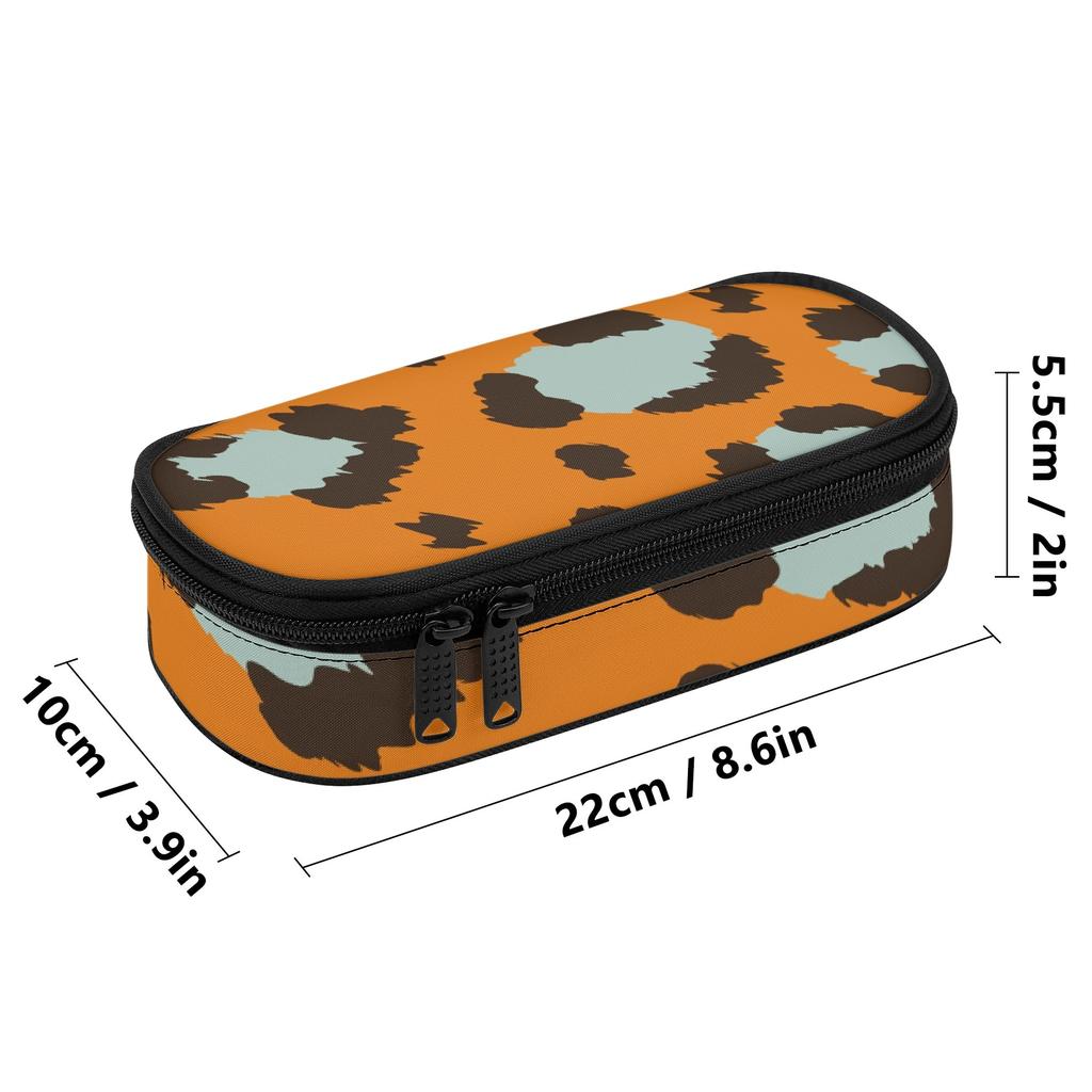 Pen Case High Capacity Zipper Closure Durable Polyester Fabric with Main Compartment Mesh Pocket and Pen Slots for Students