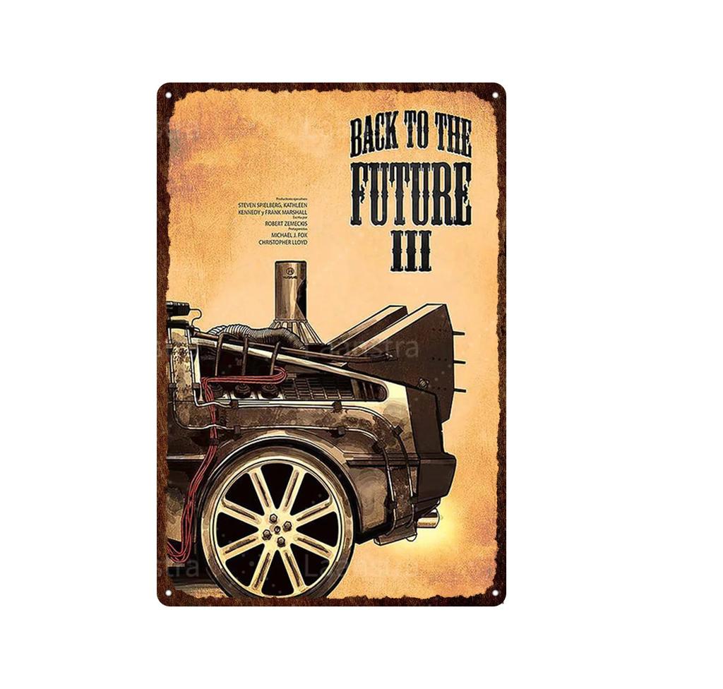 Retro Poster Movie Back To The Future Tin Sign Painting Metal Plaque Vintage Bar Family Wall Decor Unique Decoration Painting