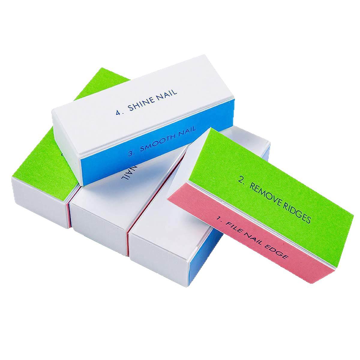 Four-Sided Nail Art Polishing Block - Multi-Sided Nail Shaping and Sanding Tool for Salons