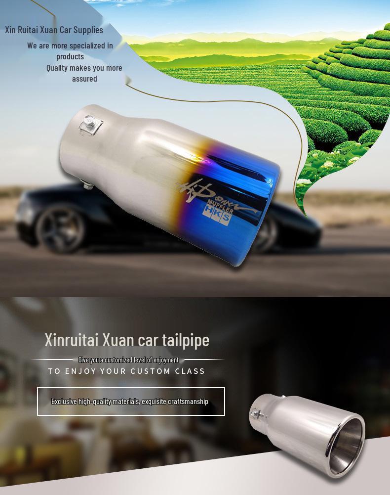 Stainless Steel Titanium Black Exhaust Tailpipe for Prado, Reiz, Camry, RAV4, S6