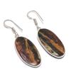 Natural Bloodstone Gemstone 925 Sterling Silver Jewelry Earring 1.89" AE-12390