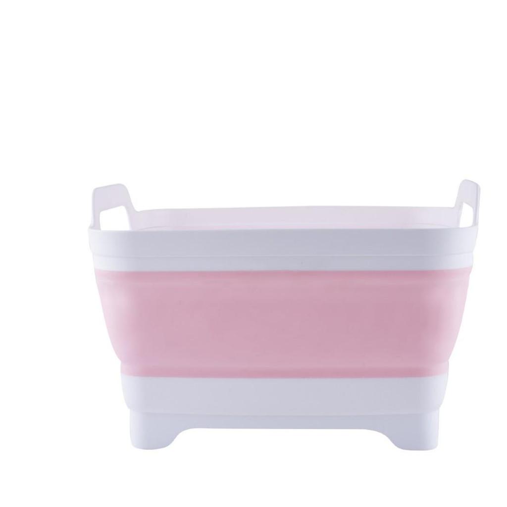 Collapsible Plastic Wash Basin - Portable, Thickened Folding Sink & Ice/Fruit Bucket