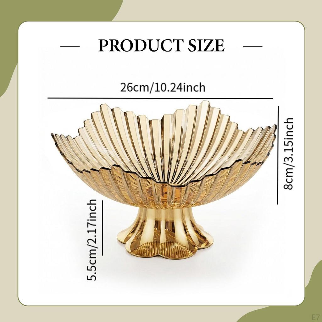 Fruit Bowl On A Pedestal, Tray, Gift, Portable, Versatile, Elegant, Home Decoration, Storage