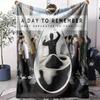 A Day To R-Remember Throw Soft Flannel Throw Summer AC Blanket Lightweight Cool Nap Blanket for Sofa Bed Couch Travel