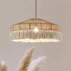 Wabi-Sabi Retro Hemp Rope Tassel Chandelier for Bedroom or Living Room