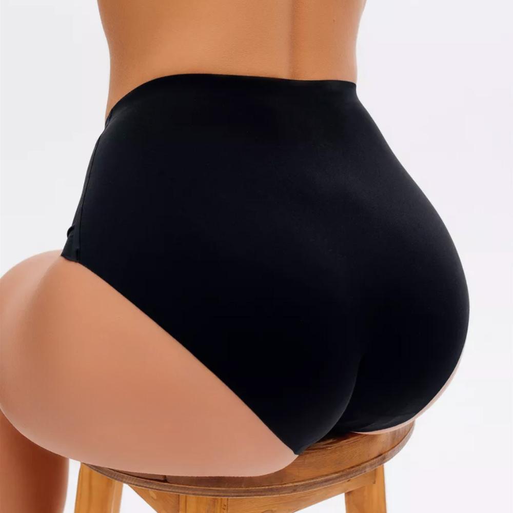 High-waisted Printed Ice Silk Panties Seamless High-elasticity Briefs Plus Size S-XXXXXXL