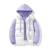 Winter new fake two-piece couple hooded cotton-padded clothes trendy brand wear warm cotton-padded jackets