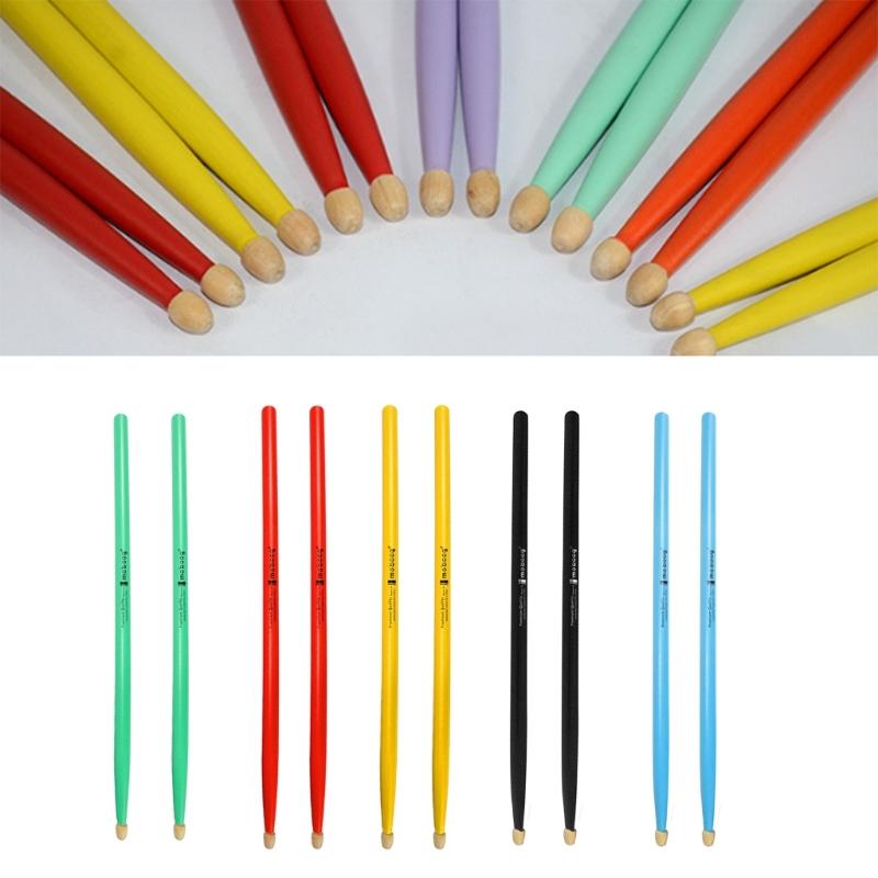 1 Paire de baguettes de batterie antidérapantes 5A/7A en érable pour débutant, étudiant, adulte