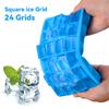 With Lid 24-hole Silicone Ice Tray Square Box Auxiliary Food Puree Cheese Jelly Mold Bar Kitchen Tool Cocktail Cube