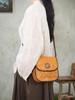 Johnature Genuine Leather Handmade Saddle Bag High-quality Cowhide Large Capacity Vintage Shoulder Crossbody Bag