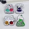 Cute Atom Cartoon Brooch: Drip Oil Alloy Badge for Student Backpacks, Jewelry, and Accessories