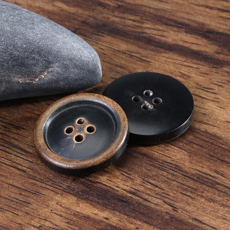 Knoflík Roh Dámské Oblečení Bunda Vlněný Kabát Vysoce Kvalitní Knoflíky Univerzální Kulatý Pánský Oblek Horní Knoflíky