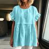 Women's Color Spring/Summer Color Round Neck Short Sleeved Women's Top T-shirt