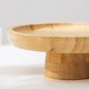 Retro Wooden High Feet Plate Cake Tray Fruit and Pastry Tray Desktop Storage Container Square Cake Trays Party Organizer