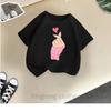 Children's Short-sleeved Summer Fashion Girls' T-shirt Bottoming Shirt New Half-sleeved Baby Round Neck Top Cotton