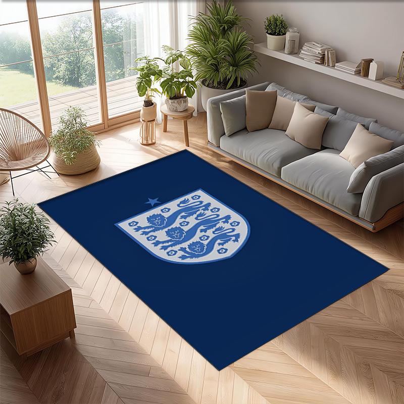England National Football Team Theme Rug Soft Crystal Velvet Area Rug Non-Slip Floor Carpet for Living Room Bedroom Nursery