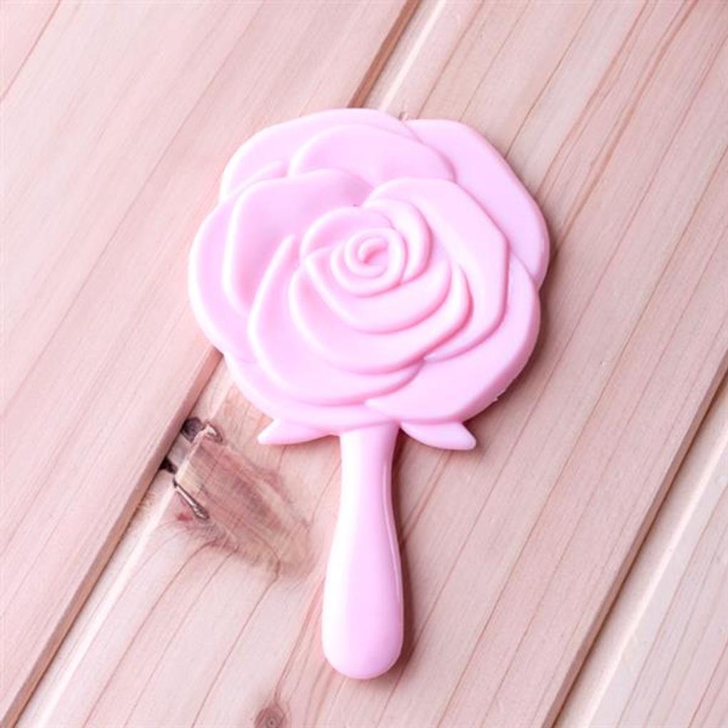 Fashion Rose Hand Mirror/Beauty Salon Printed Promotional Mini Hand Mirror
