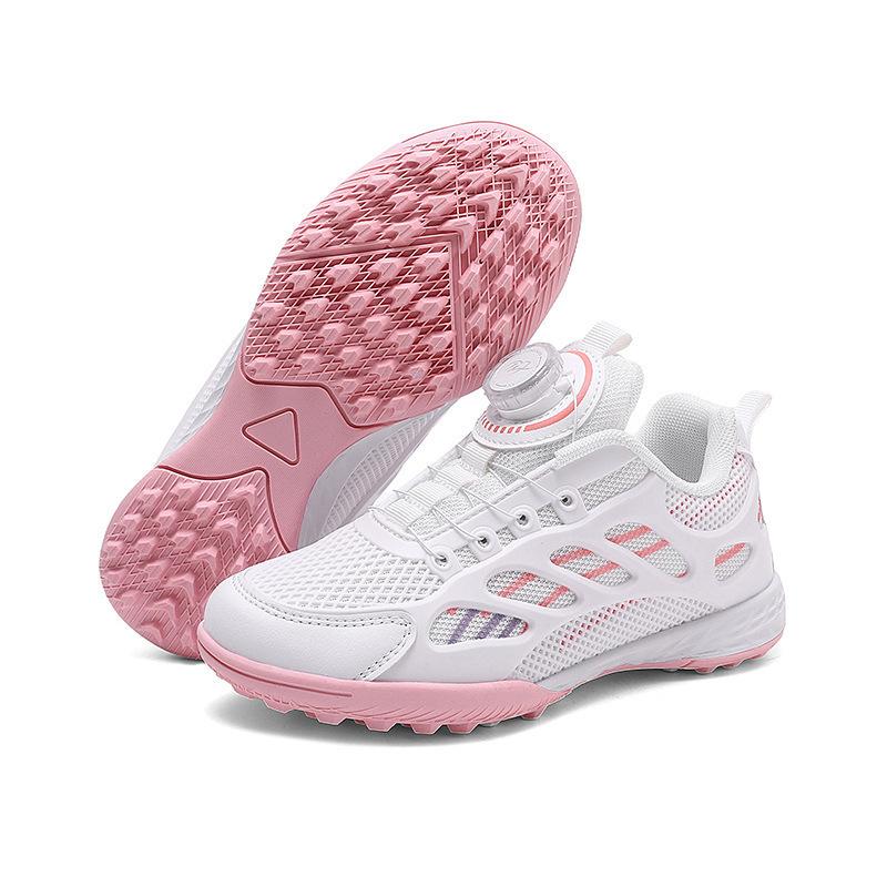 

A 20252025 new girls and boys football shoes with broken nails and student rotating button training sneakers 30
