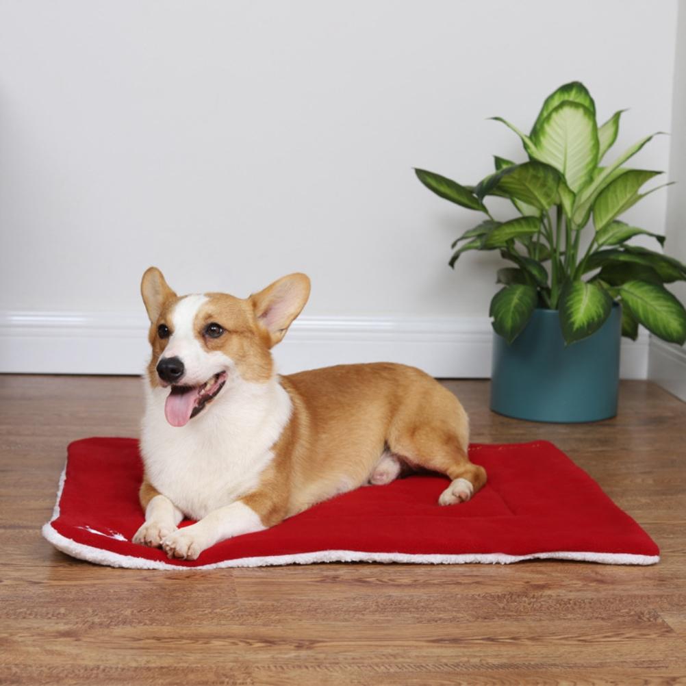 Christmas Theme Pet Cat Dog Bed Mat Pad Soft Warm Thick Kennel Cage Sofa Mat for Small Medium Large