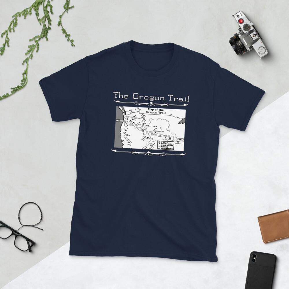 Oregon Trail Strategy Map C64 Retro Video Game Short-Sleeve Unisex T-Shirt