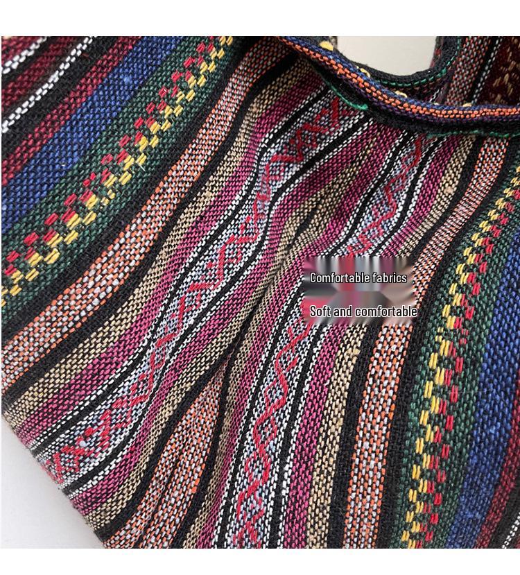 Retro Ethnic Canvas Shoulder Crossbody Bag - Large Capacity Backpack Handbag (2025)