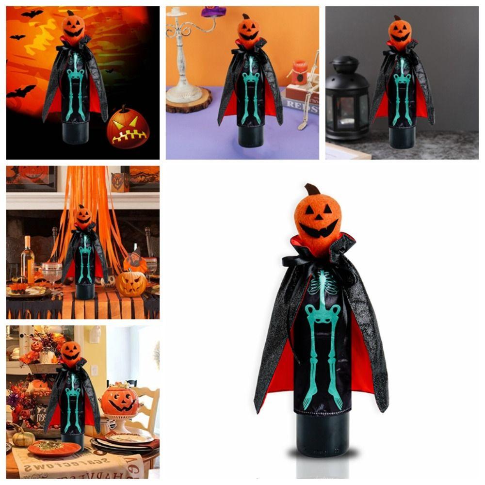 

Pumpkin Halloween Wine Bottle Coat Reusable Wine Cover Creative Bottle Wrap Party Decor