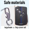 Carbon Fiber TPU Car Key Cover Case Shell for Hyundai Tucson Creta Ix25 I10 I20 I30 Verna Mistra Elantra Santa Fe 2015-2018