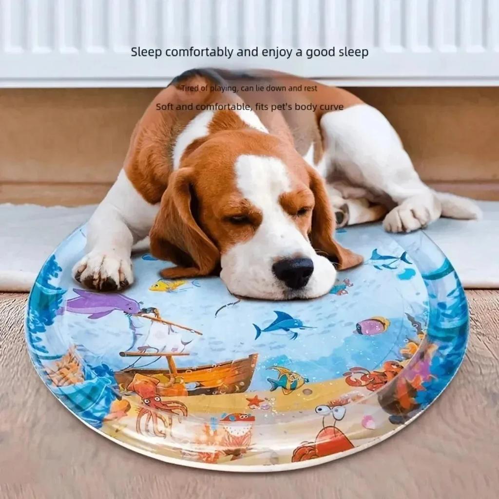 Cooling Pet Bed Water Cushion Thickened Inflatable Sensory Water Play Mat Puppy Rotundity Sleeping Mat Cat Bed Pets Accessories