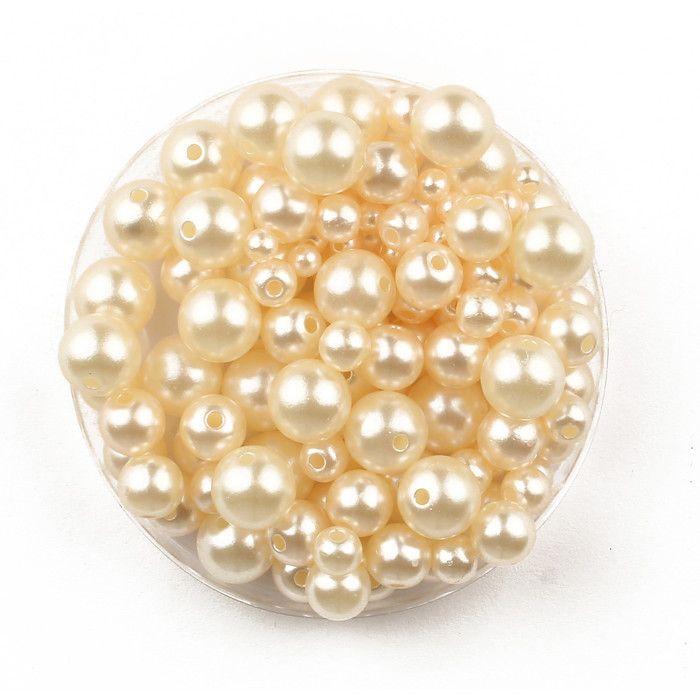 Perles pour enfant nacrées rondes 0,4 à 1 cm 10g