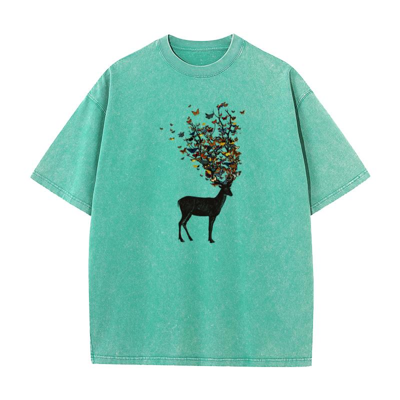 Crew Neck Daily Casual Crewneck Washed Tshirts Thanksgiving Day Casual Tops Tees Special Pure Cotton Washed Tshirts Man