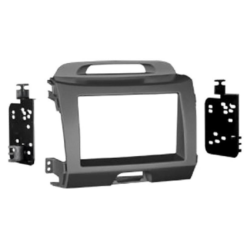 Fits Kia Sportage 2011-2016 Double DIN Stereo Harness Radio Kit - Grey Dash