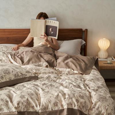 Premium American Retro Style Flannel Bedding Set - 100% Cotton, Includes Bed Sheet and Duvet Cover for Autumn and Winter