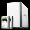 Synology DS223j 2-Bay NAS with 2x 8TB Seagate IronWolf Hard Drives