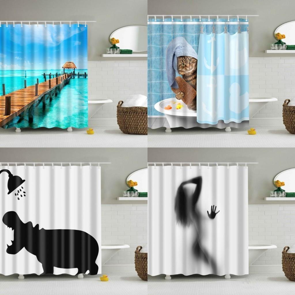 Stunning Waterproof Shower Curtain With Hooks Perfect Bathroom Decoration