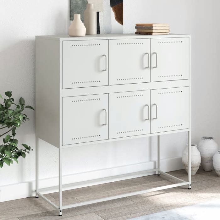 VidaXL Buffet, Armoire avec Porte, Placard avec Rangement, Organisateur de Salle de Séjour Salon Maison Intérieur, Blanc 846601