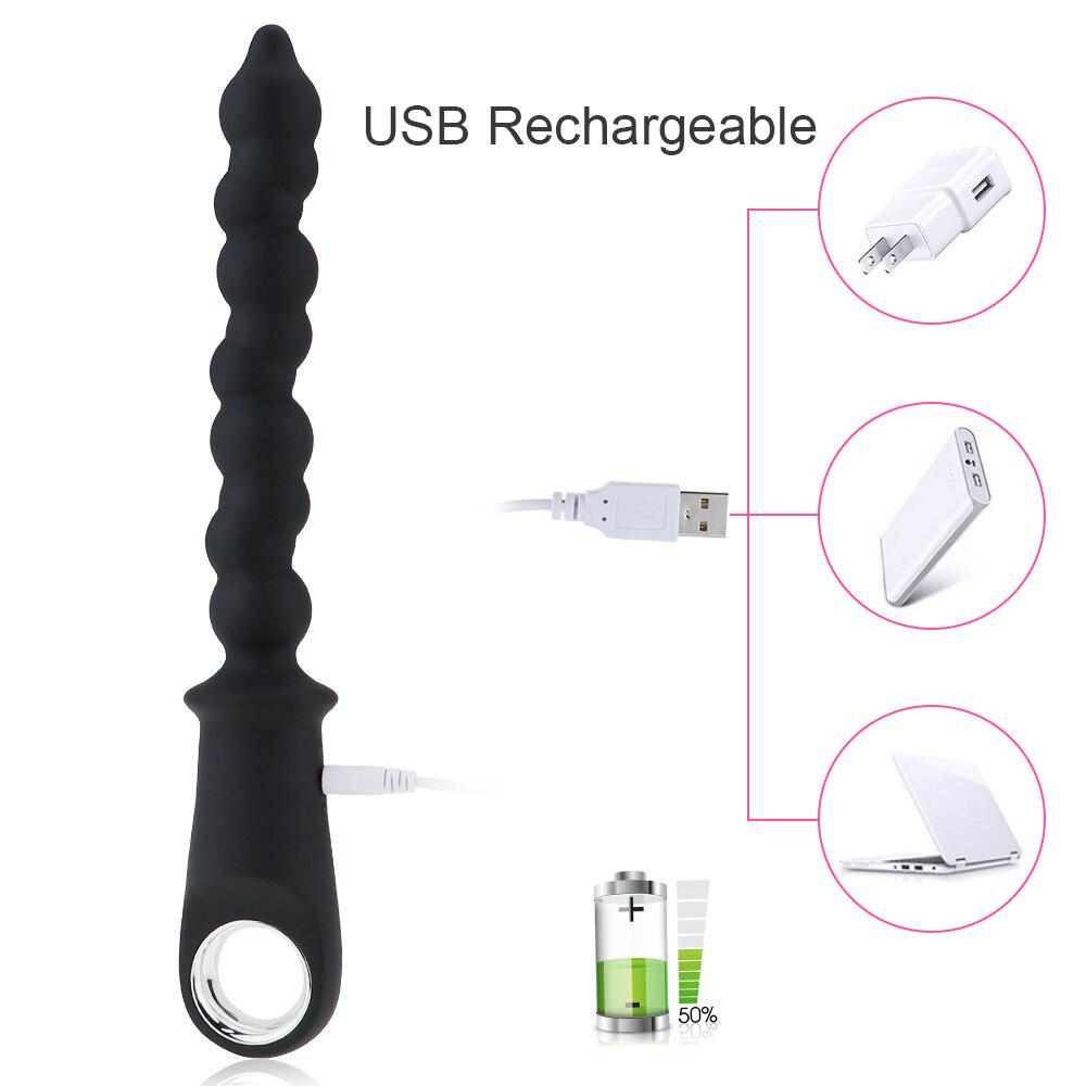 Verlängern Vibrator Anal Pull Perlen USB Aufladbare Anal Plug 10 Geschwindigkeiten Vibration G-punkt Stimulation Erwachsene Homosexuell Sex Spielzeug für Mann
