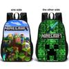 Minecraft Pattern Double Sided Schoolbag Backpack Breathable Bag Fashion Gift