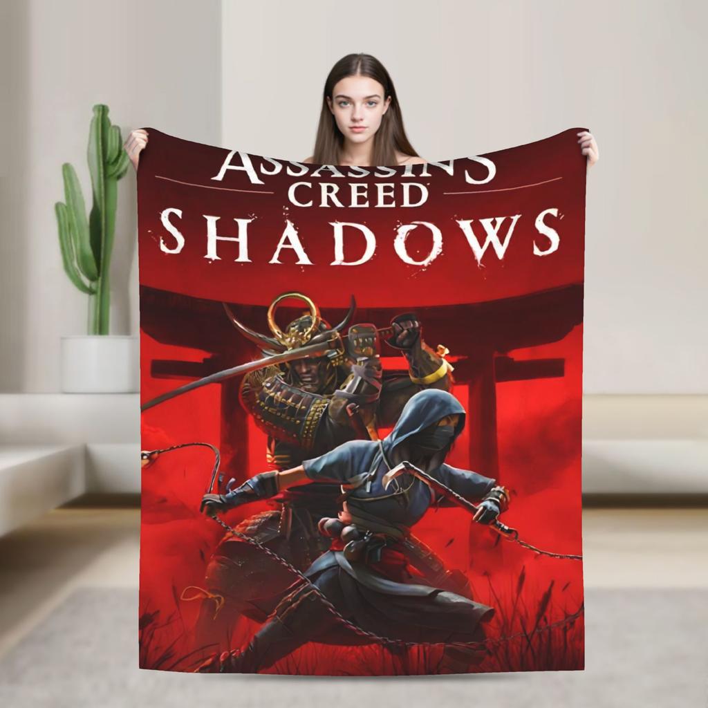 Assassins Creed Shadows  Blanket Quality Soft Warm  Throw Blanket Winter Boy Girl Couch Chair Sofa Bed Fluffy Bedspread