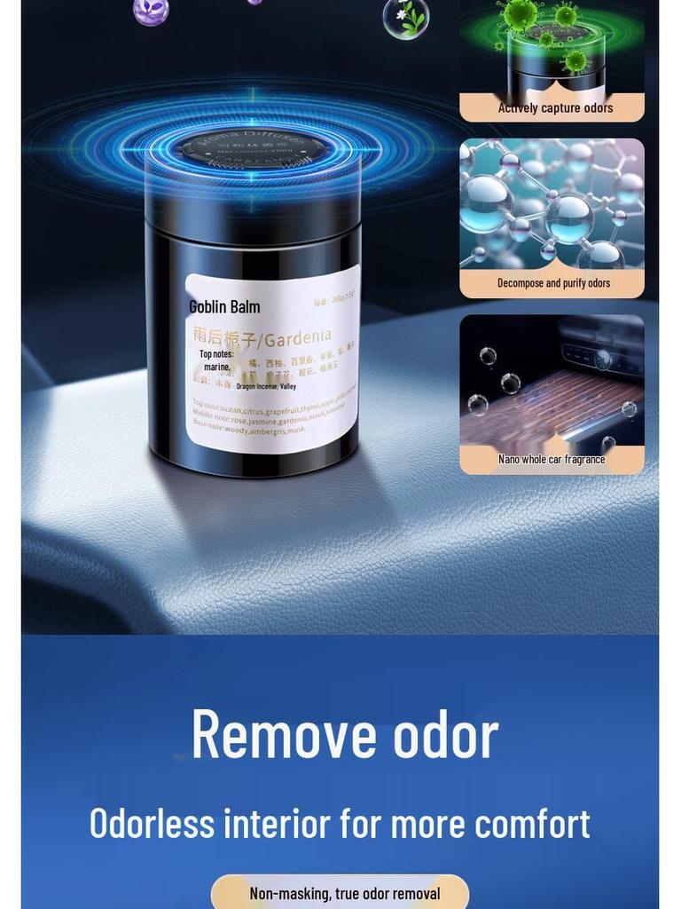 Gardenia Car Air Freshener: 2024 Long-Lasting Solid Perfume Ornament for Car Interiors