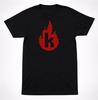 The Killers Flame Logo Mens Kids T Shirt: Indie Alternative Rock Band Apparel, Red Black Cotton (Unisex Sizes, Concert Wear)
