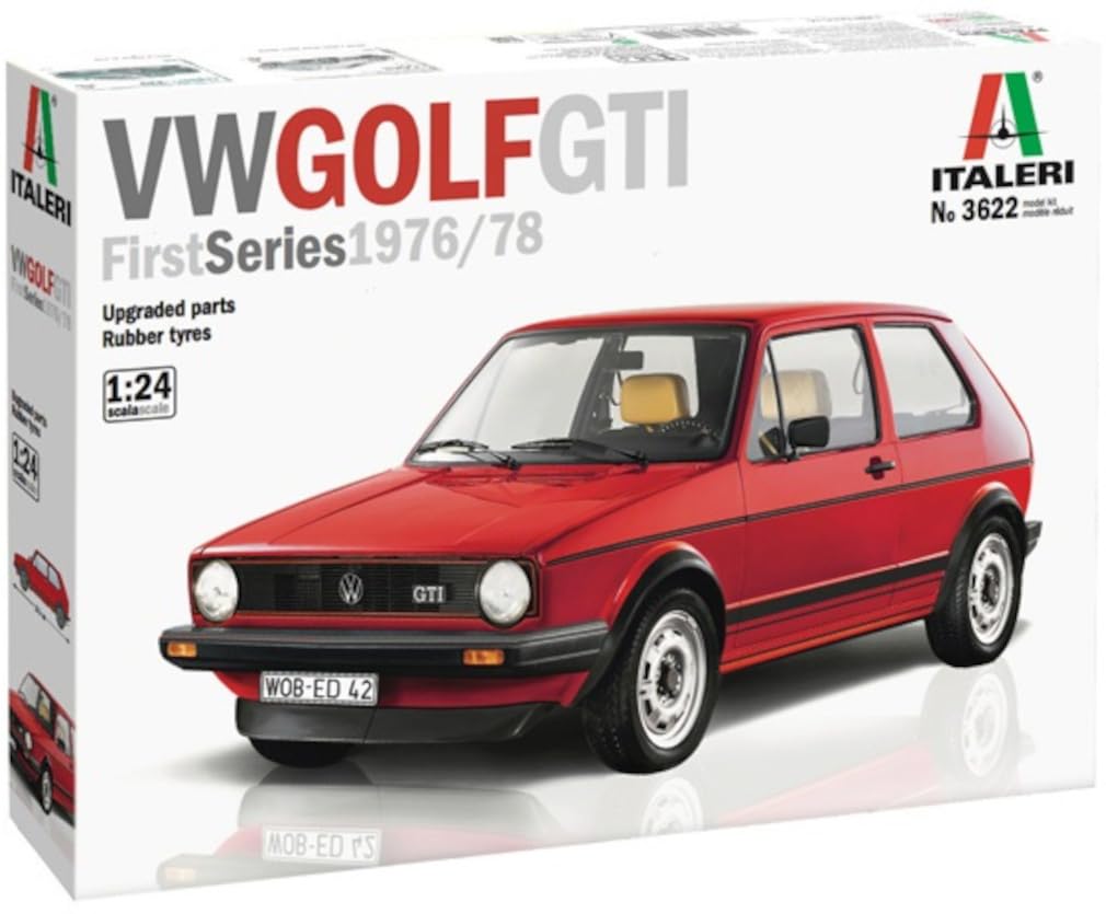 Platz Italeri 1/24 Scale VW Golf GTI 1976/78 2-in-1 Plastic Model Kit with Japanese Instructions (IT3622)