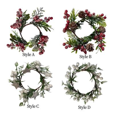 Kerzenkranz Ring Haustür Weihnachtsdekoration für Innen und Außen Hochzeit