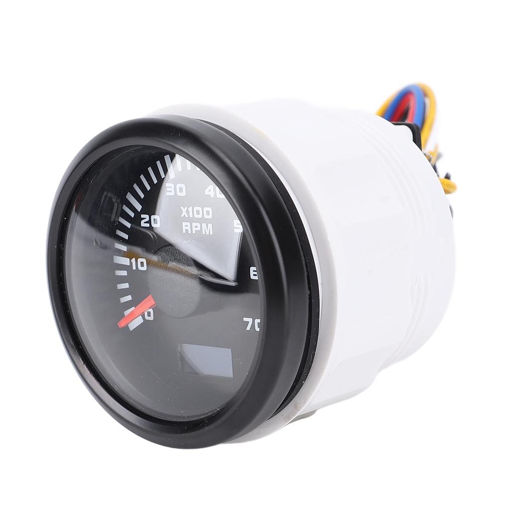 52mm 7000RPM Tachometer with Hourmeter 7 Color Backlight   9-32V RPM Gauge for Truck Tractor Car RV Boat