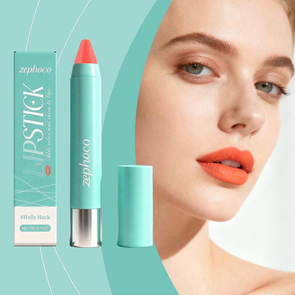 Zephoco Orange-Red Vivid And Soft Lipstick Pen Matte Natural Color Display, Elegant And Beautiful, Smooth And Plump Lips