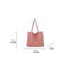 Check Lattice Tote Bag Grid Canvas Bag Portable Red Plaid Shoulder Bag  Streetwear