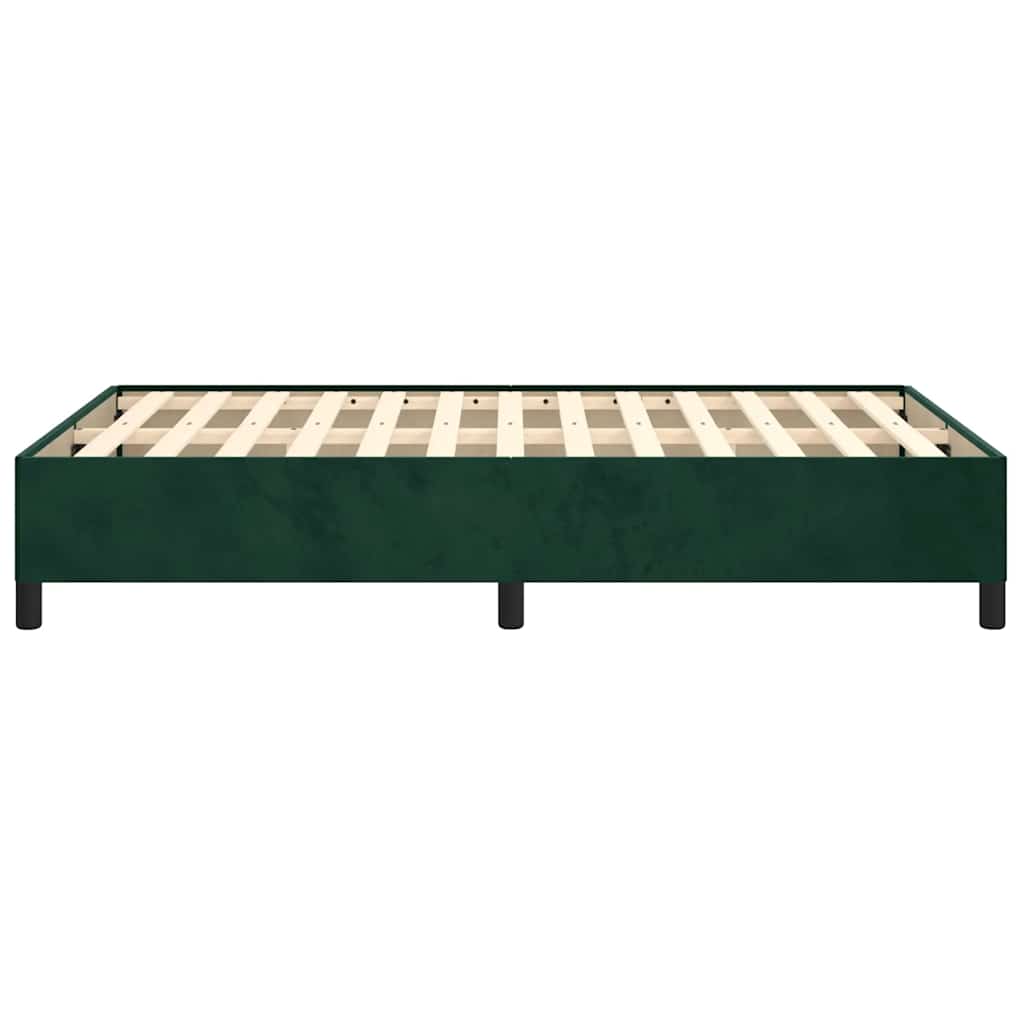 Bed Frame without Mattress Dark Green 120 x 190 cm Velvet