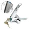 Entry and Cabinet Door Handle Lock Replacement with Zinc Alloy Construction and Weather Resistant Design for Long Term Use