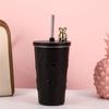 Stainless Steel Coffee Cup Ice Cartoon Galvanized Bear Insulation Car Straw Cup Vacuum Large Capacity Water Bottle Thermos Cup