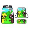 Incredibox Cartoon Pattern Backpack Shoulder Bag Pencil Case Three Set Piece