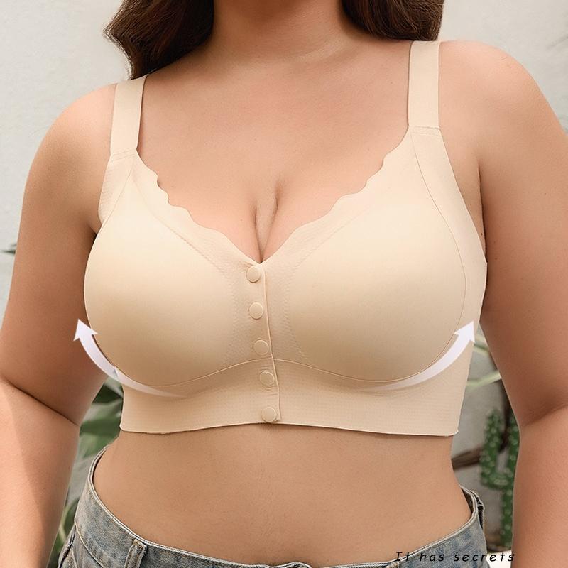 Oversized Front-fastening Sports Bra with Adjustable Straps for European American and Russian Styles